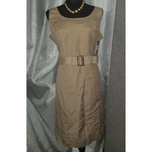 Tahari khaki dress